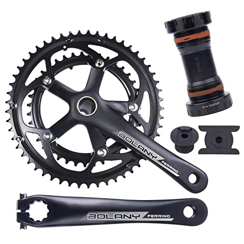 BOLANY 170mm Bike Crankset Hollow Integrated...