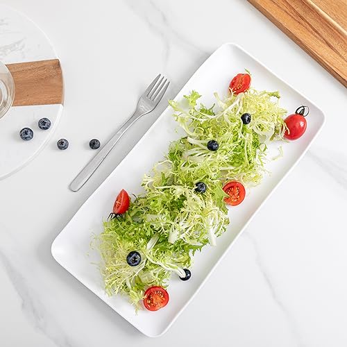Zarocrus White Melamine Rectangular Serving Platter/Trays thumb #1