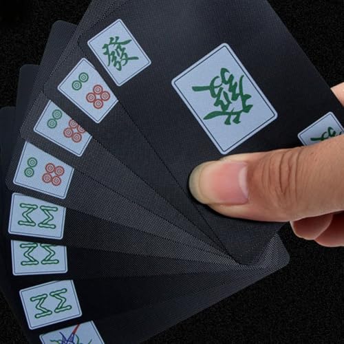 Set de 144 Cartas Mahjong impermeables con 2 dados miniatura 4