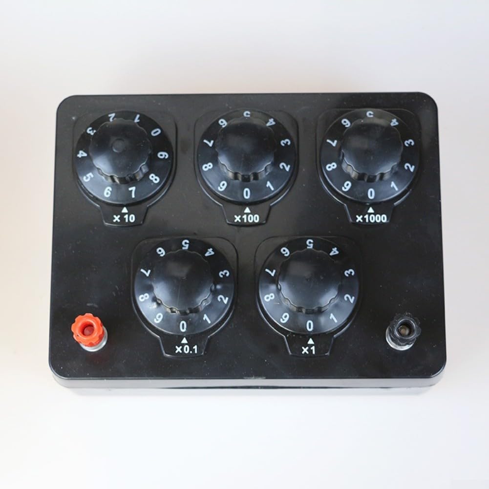 Decade Boîte de résistance avec résistance variable réglable de 0 à 9999 9 Ohms avec ligne de test pour un test précis de résistance