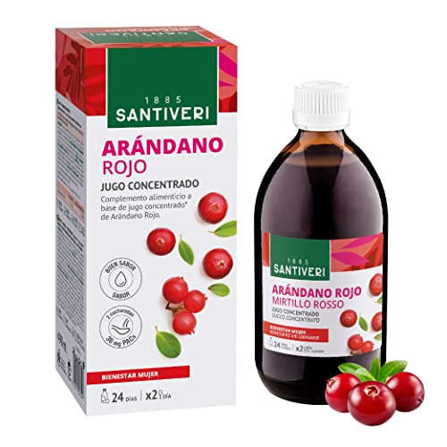 SANTIVERI - Arándano rojo concentrado con alto contenido en proantocianidinas / 490 ml jugo concentrado de arándano rojo-cranberry Cover