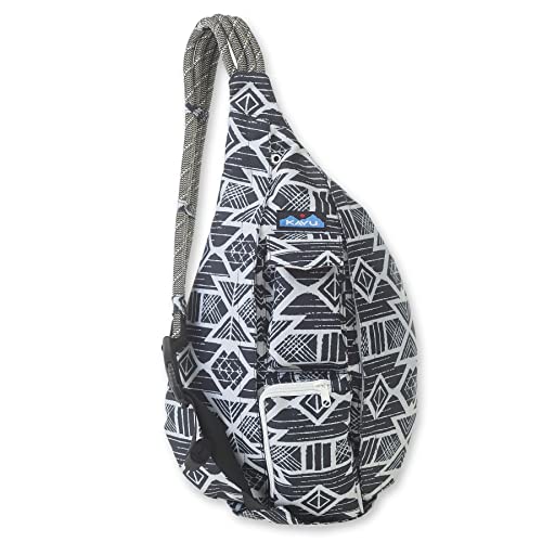 KAVU Original Rope Sling Pack with Adjustable Rope Shoulder Strap, Carbon Tribal
