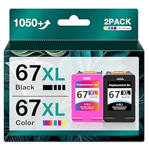 67 Ink Cartridges Black Color Combo...