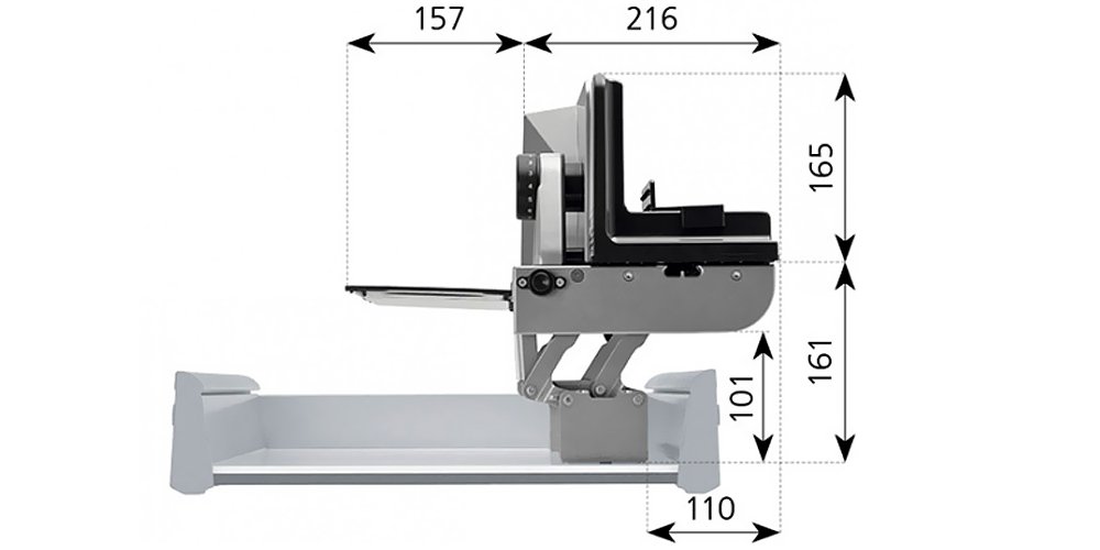 Ritter AES 72 SR Eléctrico 65W Metal Plata, Acero inoxidable rebanadora - Cortafiambres (Metal, Plata, Acero inoxidable, 342 mm, 370 mm, 75 mm, 4,3 kg)