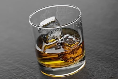 Vista 64 de Well Told Vaso grabado de Washington DC Map Rocks, vidrio de whisky antiguo (11 onzas, transparente), regalo para los amantes del whisky 147-Claro