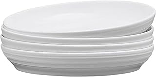 Kamryn Vegan Bone China Lightweight Set of 4 Pasta Bowls, 8.5 Inch
