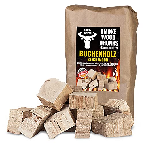 Morceaux à Fumer hêtre 2 kg XXXL Bois Fumage Grill Fumé Blocs de Fumage Grillmaster