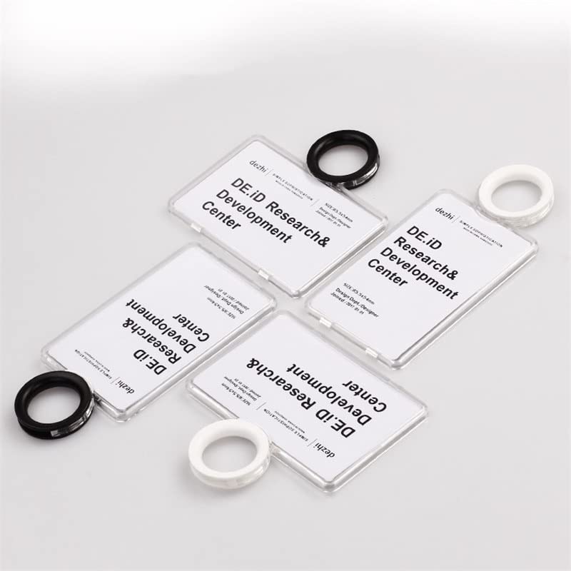 Ausweishalter, Kartenhalter mit Umhängeband, 5 Stück Ausweishüllen, transparentes Acryl, Ausweis, Kreditkartenhalter, Umhängeband, Clip, Seil, Mitarbeiter, Studenten, Arbeit, tragbare Ausweishüllen, e