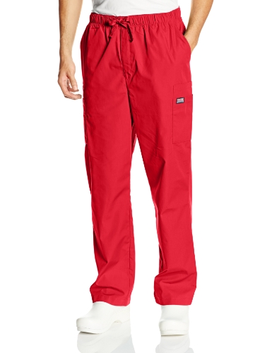 Scrubs - Cherokee Authentic Workwear Unisex 7 Pocket Cargo Pant (Red, 2X)