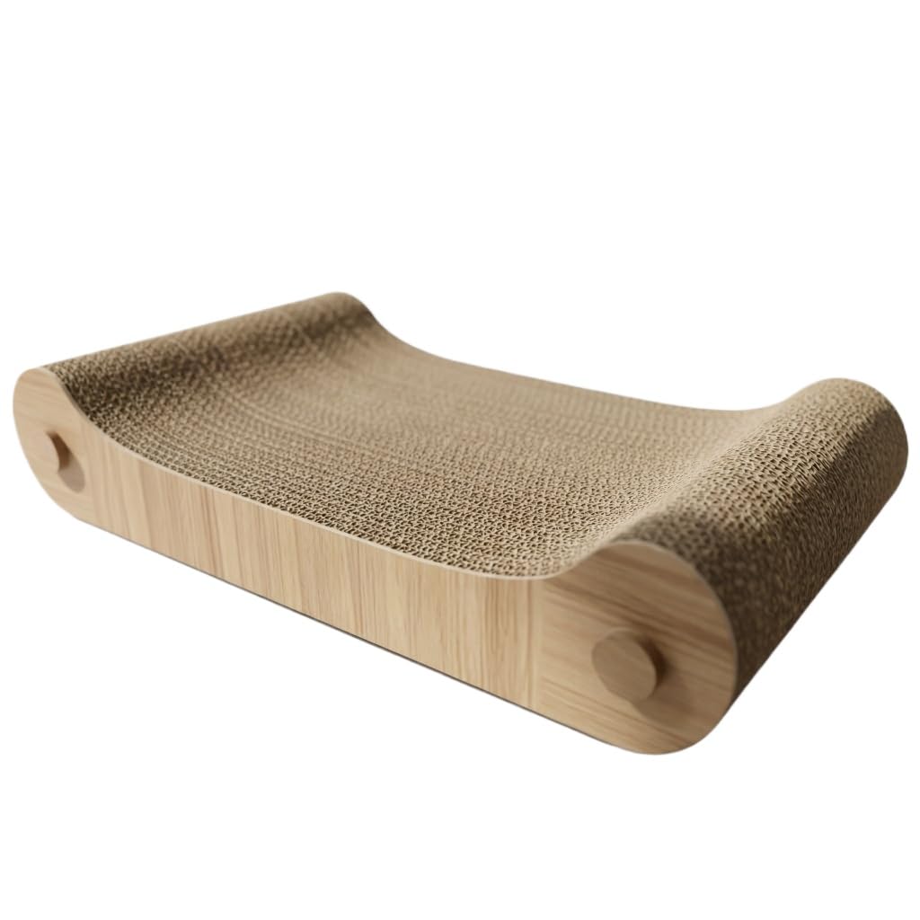 Arranhador Grande para Gatos com Cama 2 em 1 MDF Reforçado – Arranhador Horizontal