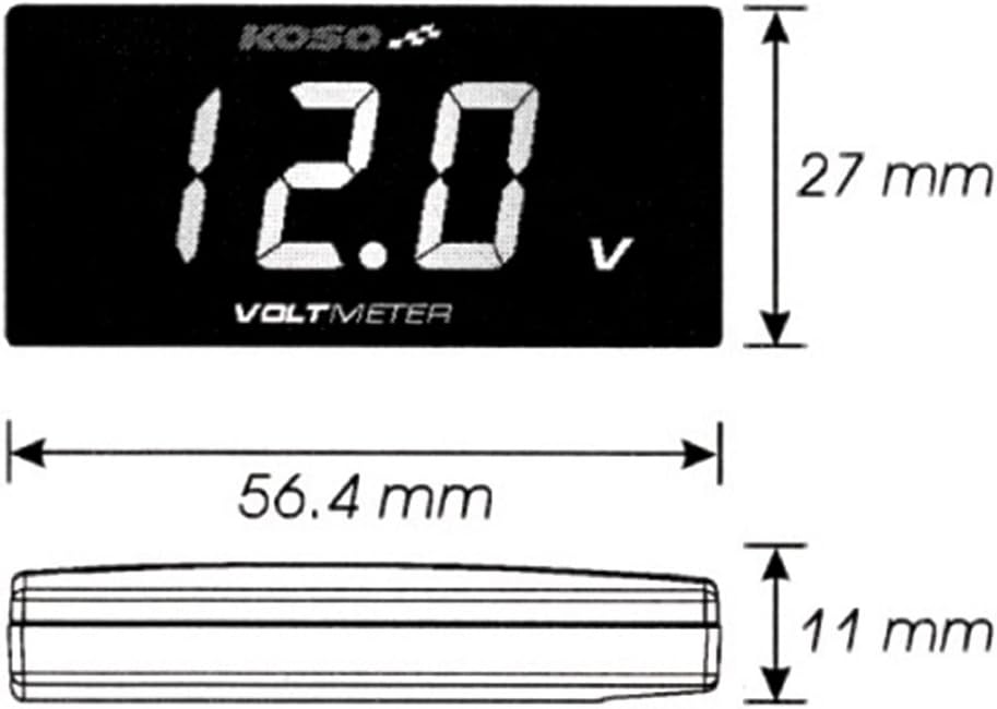 Koso BA024B00 Super Slim Style Volt Meter