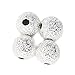 Produktbild 50Pcs 8MM Silber Spacer Beads Glitter Folie Blick runde Perlen-Perlen mit Loch für Craft Schmuckherstellung