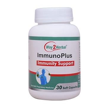 Way2Herbal immune booster Immuno Plus Capsules (30 Count Pack of 1)