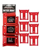 RebelToolCo Battery Holder Wall Mount (6 Pack) Battery Holder Mounts. Compatible with M18 Milwaukee