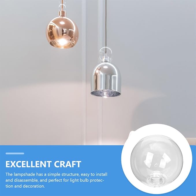 SAFIGLE SAFIGLE Clear Glass Globe Lampshade for G9 Ceiling Light, 150mm Diameter Pendant Lamp Cover, Ideal Replacement for Chandelier and Wall Sconces, 3-Pack Bubble Lights Replacement Bulbs photo 3