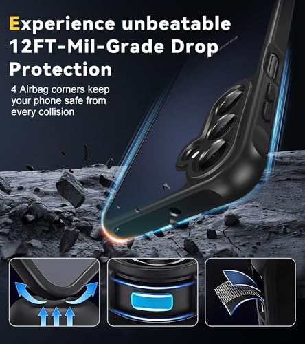 iVoler Hülle für Samsung Galaxy A15 4G / 5G mit 2 Stück Panzer Schutz Glas, Militärstandard Stoßfest Kameraschutz Handyhülle Matt… – Ansicht 5