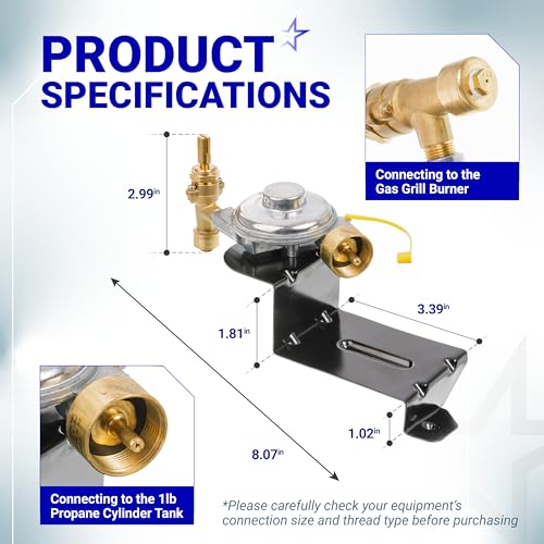 Image of [CSA Certified] BlueStars 64866 Weber Gas Grill Valve Regulator - Fit Q1000 Q1200, Control Valve Regulator Assembly Replacement for Weber 50060001 50060301 51010001 51040001 51060001 51080001 51190001