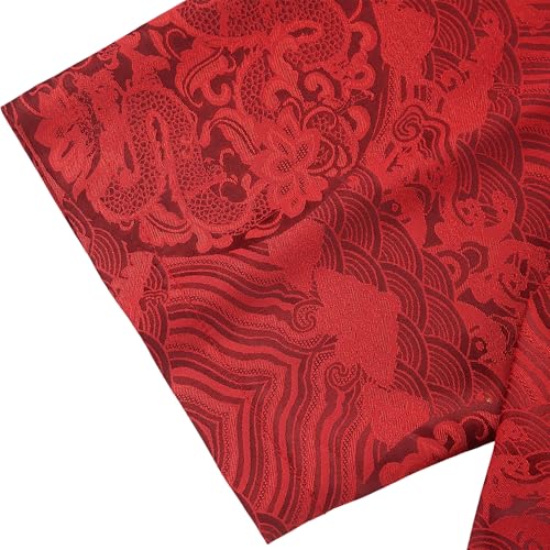 Image of Mens Japanese Kimono Cardigan Cotton Linen Haori Fashion 3 /4 Sleeve Yukata | Shawl Collar Kimono Jacket Robe Embroidery Patchwork Happi Coat Tie Pockets Lightweight Outerwear Daily Casual All Seasons