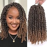12 Zoll kurzes vorgedrehtes Passion Twist Crochet Flechthaar von professionellen Flechtern, 100% hochwertige Niedertemperatur-Kunstfaser