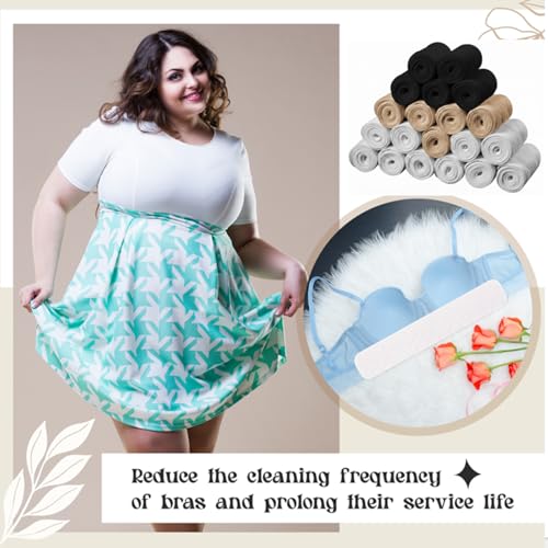 Image of Toulite 20 Pcs Bra Liners for Sweat, 3 Layer Washable Rectangle Cotton Under Breasts Pads for Women Absorb Sweating