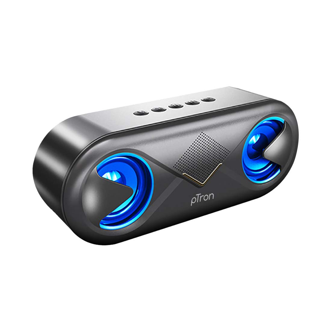 pTron Fusion 10W Bluetooth Speaker, Pristine Stereo Sound, 10Hrs Playtime, Bluetooth 5.0 Speaker, Portable Design, Multi-Play Modes BT/3.5mmAux/TF Card/USB Ports, Integrated Controls (Raven)-image-25