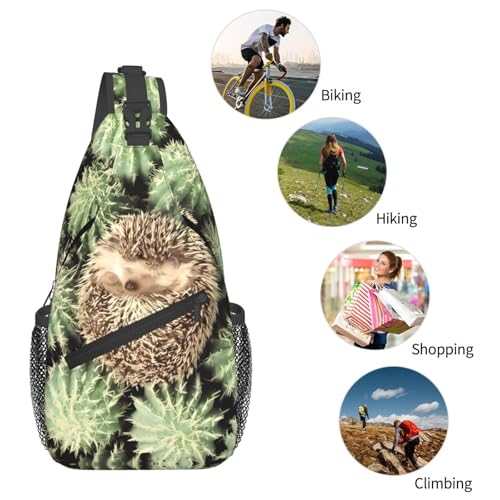 Sac à bandoulière homme compact motif cactus pour libérer vos poches