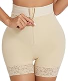SHAPERIN Faja Shorts Tummy Control Shapewear for Women High Waist Butt Lifter Panties Zipper Compression Shorts Underwear (Medium,Nude)