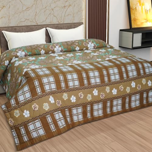 Image of Utopia Bedding AC Comforter Made of Microfiber 200 GSM Duvet for Double Bed /Quilt Blanket Lightweight for All Weather - Floral Design - 220x240 cm