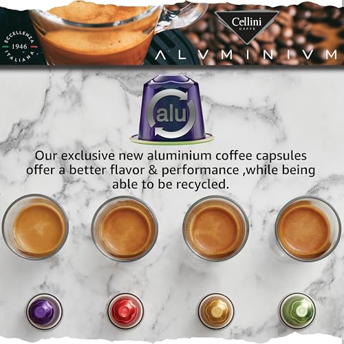 Image of Cellini Caffe Intenso Aluminum Nespresso Pods, 120 Count, Dark Roast Coffee Capsules, 100% Nespresso Original Machine Compatible, Extra Strong