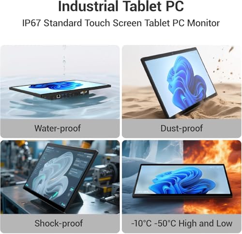Image of All-in-One Panel PC Industrial Touchscreen Tablet 15.6 inch, Fanless Embedded Panel Computer Win11 Pro N5095 8GB RAM 128GB ROM, Tablet PC 1920 * 1080 IPS, 4xUSB3.0, Full FunctionType-C, HDMI, LAN