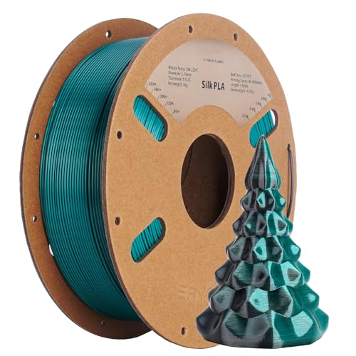 Silk PLA Filament 1.75mm, ENISINA Silk Dual Color Filament Clog-Free for 3D...