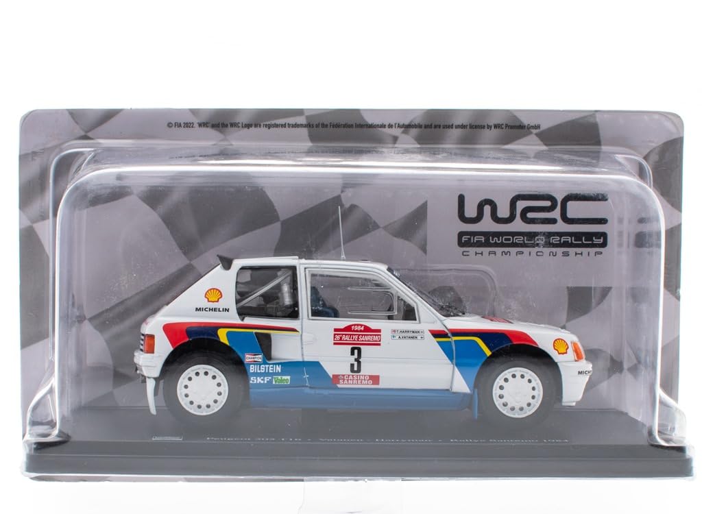 Peugeot 205 T16 2 Winner Rallye Monte Carlo 1985 Vatanen Harryman avec Peugeot J5 et remorque Ottomobile OT328 - Miniatures Autos Motos