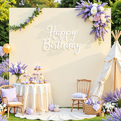 Beige Square Arch Backdrop Cover 6.6x6.6FT, Double-Sided Stretchy Spandex Fabric Fits Square Arch Backdrop Stand, Beige Background Backdrop for Wedding Baby Shower Birthday Party Decorations