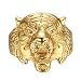 Produktbild BOBIJOO JEWELRY - Ring, Siegelring, Kopf von Tiger Vergoldeten Edelstahl 316 Gold-Finish Mann - 21,6 (12 US), Vergoldet - Edelstahl 316