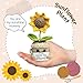 Mini Birthday Gifts for Mom, Mom Gifts from Daughters Remember I Love You MOM, Handmade Crochet Cute Small Sunflower Gifts, Gift for Mom from Daughter, Son, Mothers Day for Mom