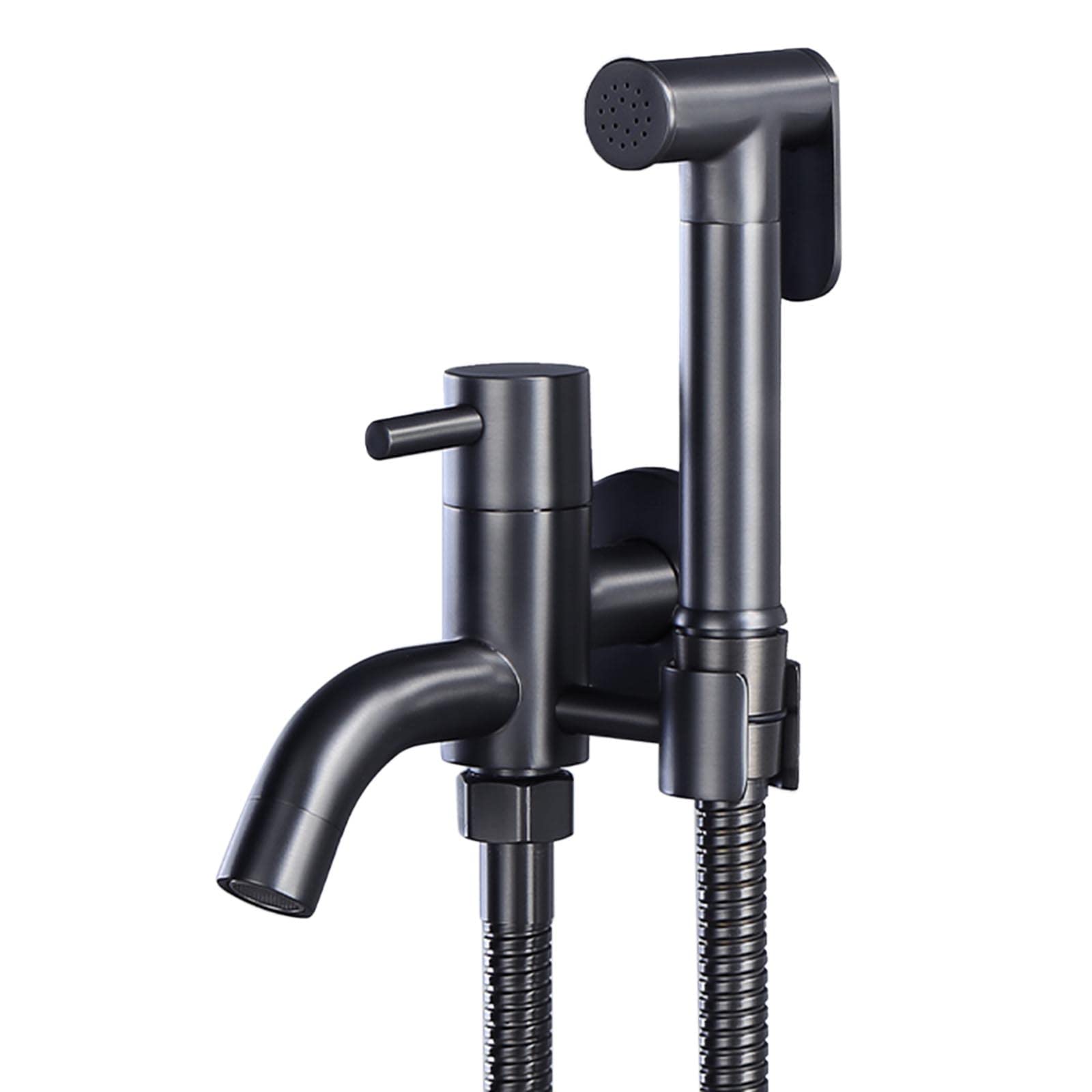 Pulvérisateur de bidet de toile noir pour en finir avec le papier WC irritant