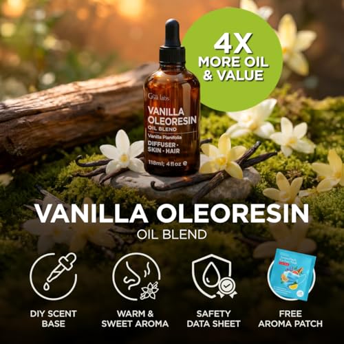 Image of 100% Pure Vanilla Oleoresin Essential Oil for Skin & Diffuser - 4 Fl Oz