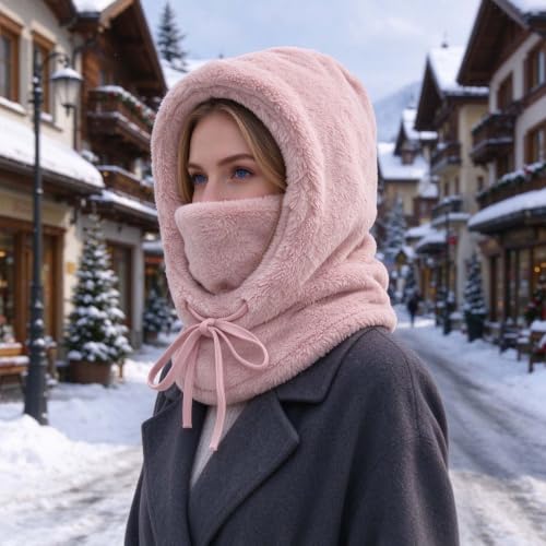 Rkwins Womens Winter Hats 3 in 1 Fleece Balaclava Hat with Scarf and Mask - image 4