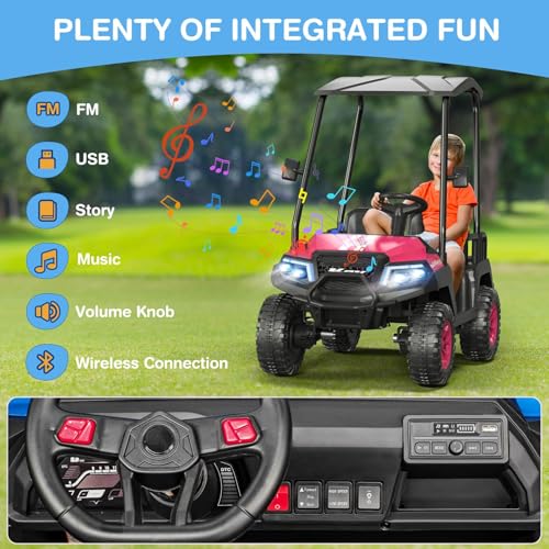 Image of LIGIANT 24V Ride on Car for Big Kids, 4-Seaters Kids Golf Cart