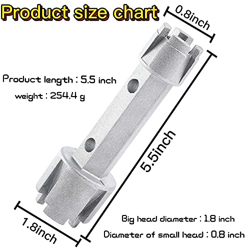 Jtwking Tub Drain Remover & Basin Wrench, Dual Ended Ratchet Wrench Use To Install And Remove Most Bath And Shower Drains And Closet Spuds Square Plastic Toilet Seat Nuts #TOP2