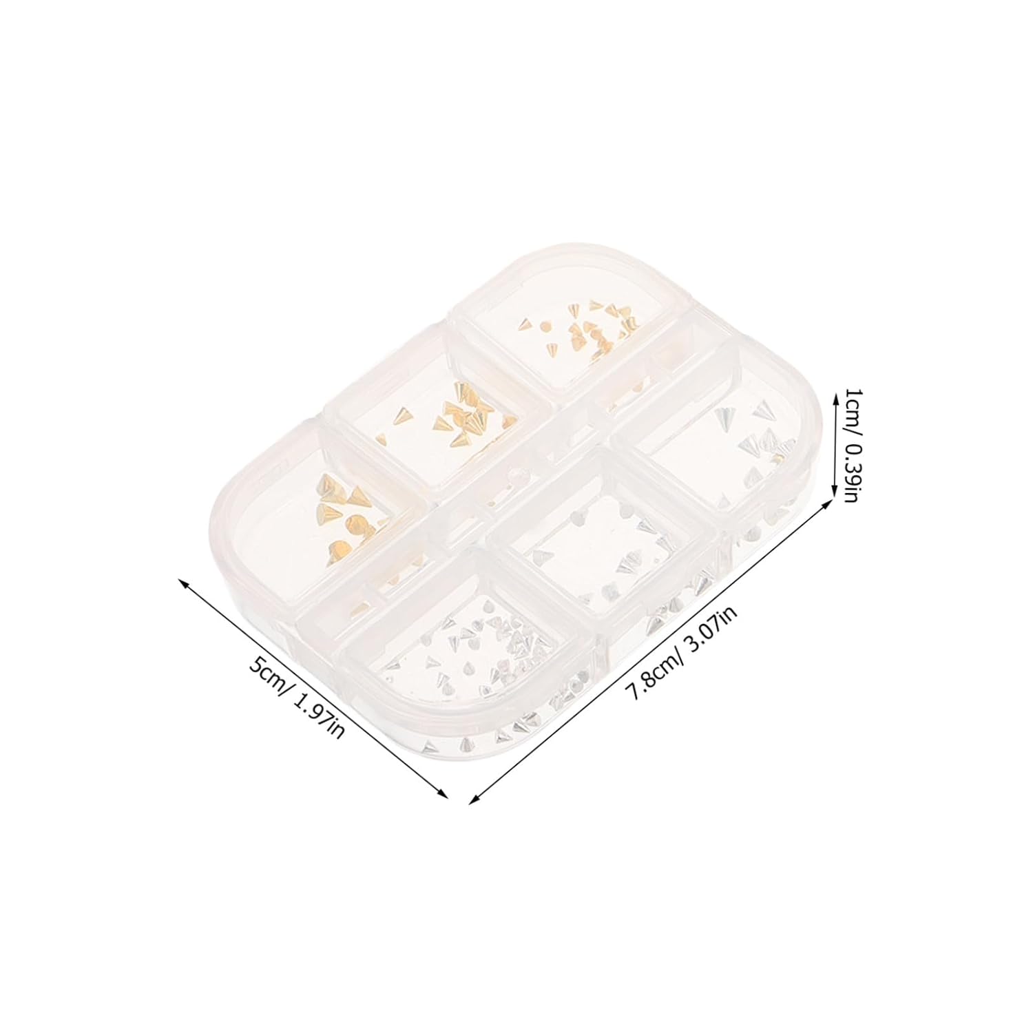 2 Boxes Punk Metal Nail Studs for Women, Nail Art Decoration Set