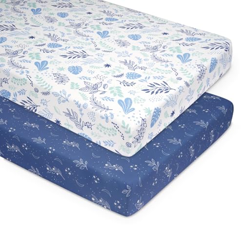 FIEMOL Babybettwäsche für Jungen und Mädchen, 2 Pack weiche Mikrofaser Kleinkind Bettwäsche für 52 "x28 Standard Kleinkind Matratzen (Blue-2 Pack, 52x28x8 Zoll (Packung von 2))