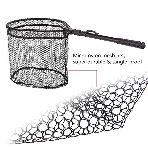 Toasis Foldable Fishing Landing Net For Fly Fishing Trout Bass Catch And Release Hand Net Nylon Mesh #TOP3