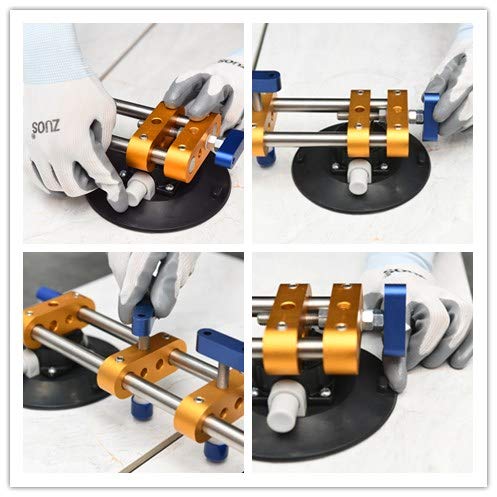 ZUOS A Pairs of Seamless seam Setter with 6" Suction Cups for Seam Joining & Leveling/Professional Countertop, granite， Stone, Marble Slab Installation. (double pole 2 PCS) by ZUOS - Image 4