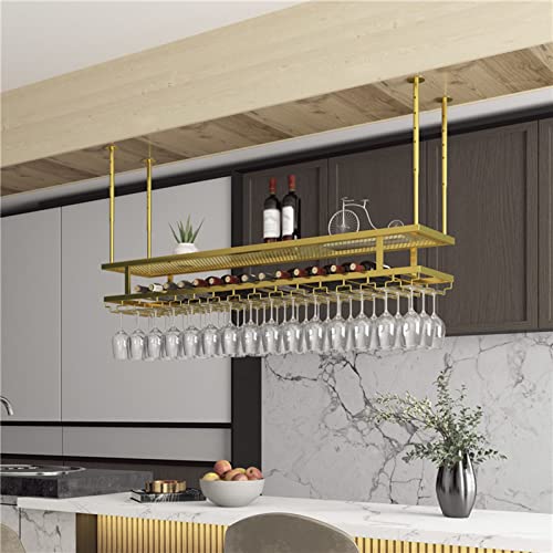 Casier à vin monté au plafond réglable pour une cuisine moderne