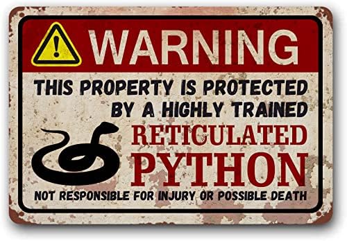 Vista 14 de Eveokoki Hermit Crabs - Cartel retro exótico para mascotas, divertido regalo de advertencia de metal, 12 x 16 pulgadas RS-20