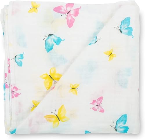 Miniatura 40 de LollyBanks Manta de muselina grande de 47 x 47 pulgadas, manta de bebé para niños y niñas, 100% algodón, manta de recepción para recién nacido