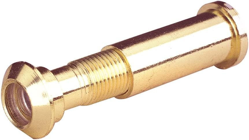 Prime-Line MP4178 Door Viewer, 160 Degree, 1/2 In. Diameter, Polished Brass Finish (Single Pack)
