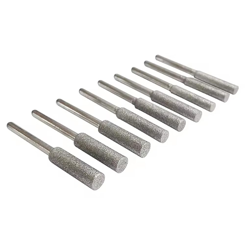 Mola Cilindrica Diamantata A Grana 240 – Testa Da 6-40 Mm, Gambo Da 6-8 Mm for Intaglio Di Vetro Ceramico E Pietre Preziose (1 Pezzo)(22mm)