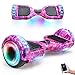 Magic Vida Hoverboard - 6.5"- Bluetooth - Motore 700 W - velocità 15 KM/H - LED - Overboard Elettrico autobilanciati - per Bambini e Adulti - Viola Galaxy